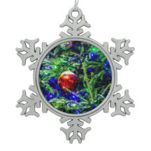 Green Christmas Tree Red Ball