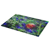 Green Christmas Tree Red Ball Schneidebrett (Ecke)