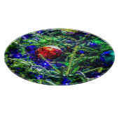 Green Christmas Tree Red Ball Schneidebrett (Ecke)
