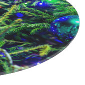 Green Christmas Tree Red Ball Schneidebrett (Ecke)
