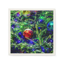 Green Christmas Tree Red Ball