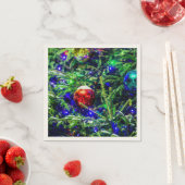 Green Christmas Tree Red Ball Serviette (Beispiel)
