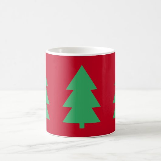 Green Christmas Tree Red Kaffeetasse (Mittel)