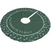 Green Christmas Tree Skirt Polyester Weihnachtsbaumdecke (Schrägansicht)