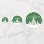 Green Christmas Tree Table Confetti Konfetti (Rückseiten)