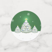 Green Christmas Tree Table Confetti Konfetti (Klein Vorderseite)