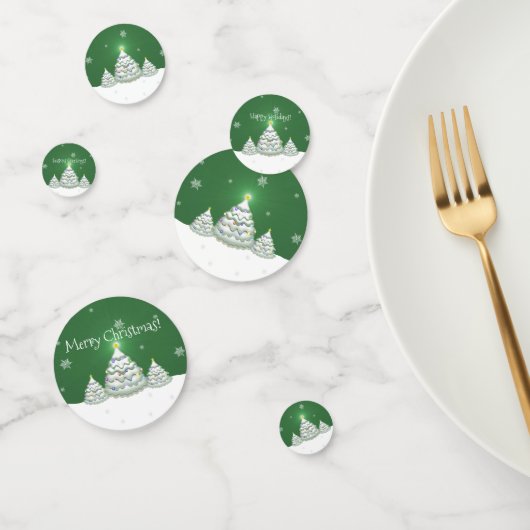 Green Christmas Tree Table Confetti Konfetti (Gruppe)