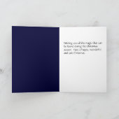 Green Christmas Tree with Blue Drapes: Karte (Innenseite)