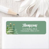 Green Christmas Trees Custom Return Address (Insitu)