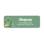 Green Christmas Trees Custom Return Address (Vorne)