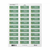Green Christmas Trees Custom Return Address (Vorne)
