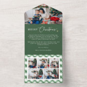 Green Christmas Trifold All In One Einladung (Innen Boden)
