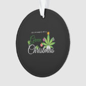 Green Christmas Weed Shirt Ornament (Vorderseite)