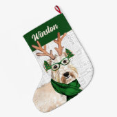 Green Christmas Wheaten Terrier mit dem Namen des  Großer Weihnachtsstrumpf (Rückseite (Hängend))