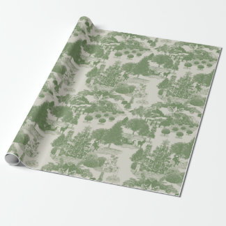 Green Christmas Winter Wonderland | M Geschenkpapier