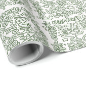 Green Christmas wrapping paper Geschenkpapier (Rolleneckpunkt)