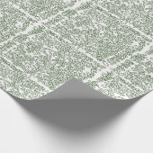 Green Christmas wrapping paper Geschenkpapier (Ecke)