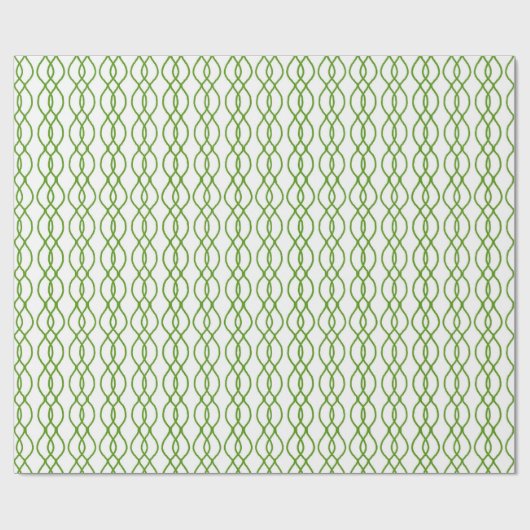 Green Christmas Wrapping Paper Geschenkpapier (Flach)
