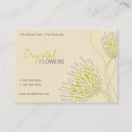 Green Chrysanthemum Blume Elegante Chic Floral Visitenkarte