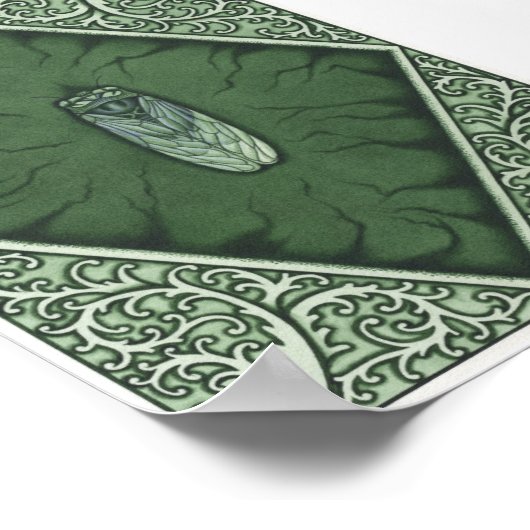 Green Cicada Poster (Ecke)