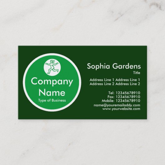 Green Circle - Dunkelgrün Visitenkarte (Vorderseite)