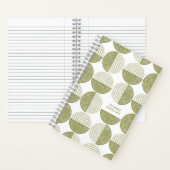 Green Circle Geometric Muster Spiral Notebook Notizblock (Innen)