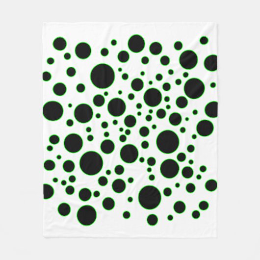 Green Circle Pattern Modern Abstract Blanket Fleecedecke (Vorderseite)