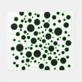 Green Circle Pattern Modern Abstract Blanket Fleecedecke (Vorderseite (Horizontal))