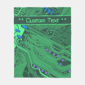 Green Circuit Board Blanken mit benutzerdefinierte Fleecedecke (Vorderseite)