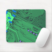 Green Circuit Board Mousepad (Mit Mouse)