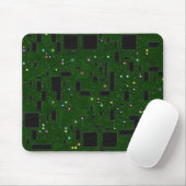 Green Circuit Board Mousepad (Mit Mouse)