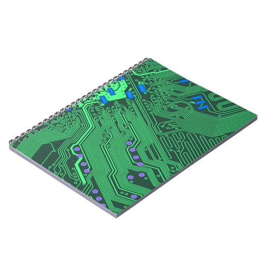 Green Circuit Board Notizblock (Linke Seite)