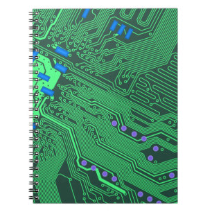 Green Circuit Board Notizblock