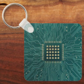 Green Circuit Board Schlüsselanhänger (Vorderseite)