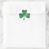 Green Circuit Board St Patrick Day Kleeblatt Runder Aufkleber (Tasche)