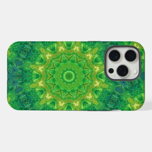 Green Circular Pattern Phone Case iPhone Hülle (Rückseite (Horizontal))