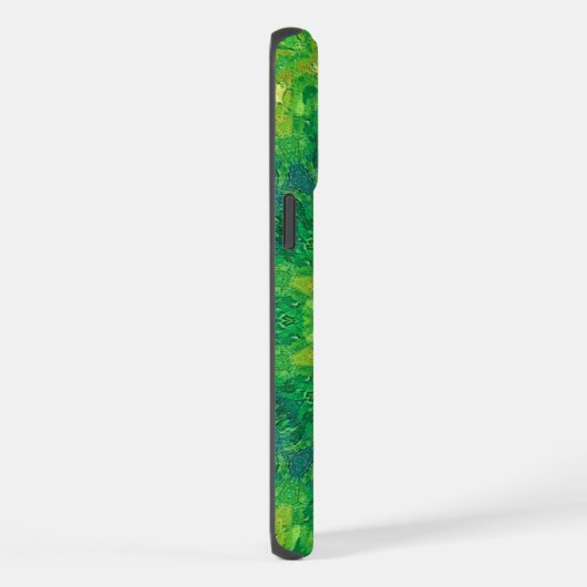 Green Circular Pattern Phone Case iPhone Hülle (Rechte Seite)
