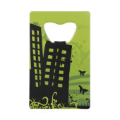 Green City Credit Card Flaschenöffner (Vorderseite)