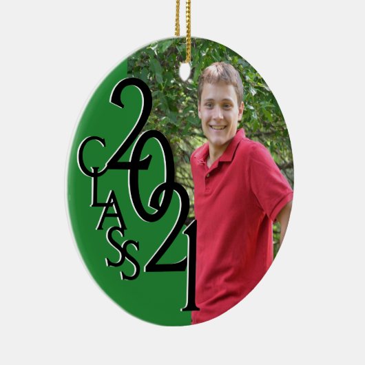Green Class 2021 Abschluss Foto Keramik Ornament (Rechts)