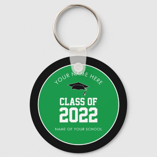 Green Class High School Abschluss Custo Schlüsselanhänger (Vorderseite)