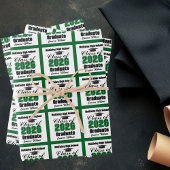 Green Class of 2026 Customized Graduation Geschenkpapier Set