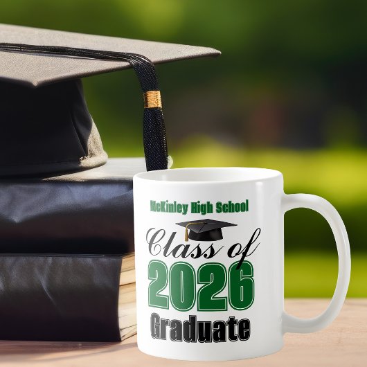 Green Class of 2026 Graduation Keepsake Kaffeetasse