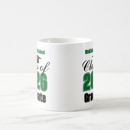 Green Class of 2026 Graduation Keepsake Kaffeetasse (Mittel)