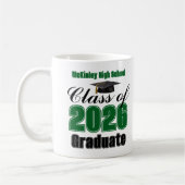 Green Class of 2026 Graduation Keepsake Kaffeetasse (Links)