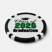 Green Class of 2026 Graduation Party Pokerchips (Einzeln)