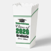 Green Class of 2026 Graduation Party Popcorn Geschenkschachtel (Vorderseite)