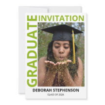 Green Class of 2026 Photo Graduation Party