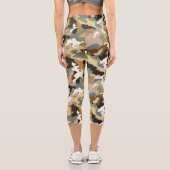 Green Classic Camouflage Capri Leggings (Rückseite)