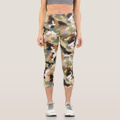 Green Classic Camouflage Capri Leggings (Vorderseite)
