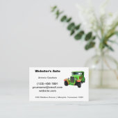 Green Classic Car mit Flammen-Visitenkarte Visitenkarte (Stehend Vorderseite)